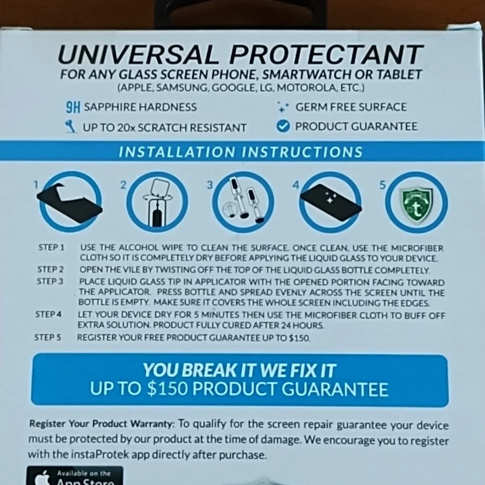 Liquipel Screen Protector Kit Liquid Glass Universal Tablet Smart Watch Phone